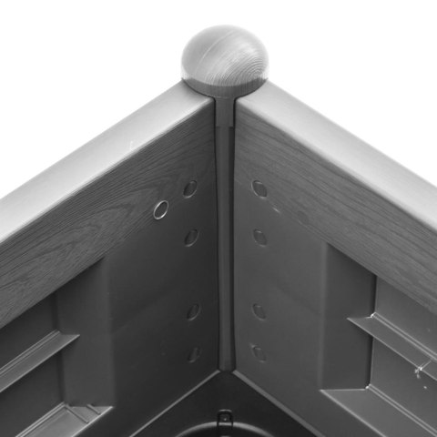 PODWYŻSZONA DONICA PP KAMIENNA SZAROŚĆ 100X43X35CM