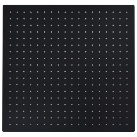 SŁUCHAWKA PRYSZNICOWA ZE STALI 50X50CM KWADRATOWA CZARNA