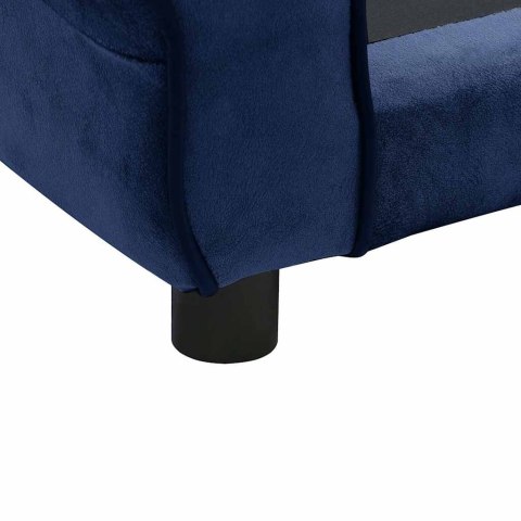 SOFA DLA PSA NIEBIESKA 72X45X30CM PLUSZOWA