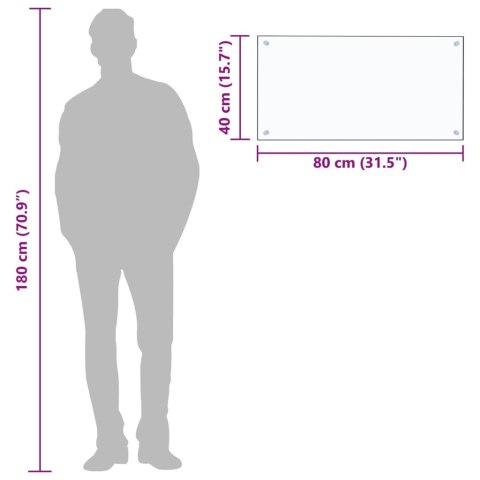 PANEL OCHRONNY DO KUCHNI PRZEZROCZYSTY 80X40CM SZKŁO