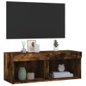 SZAFKA TV Z OŚWIETLENIEM LED PRZYDYMIONY DĄB 80X30X30CM