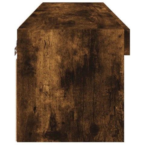 SZAFKA TV Z OŚWIETLENIEM LED PRZYDYMIONY DĄB 80X30X30CM