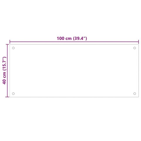 PANEL OCHRONNY DO KUCHNI PRZEZROCZYSTY 100X40CM SZKŁO