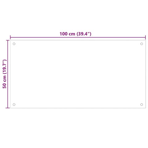 PANEL OCHRONNY DO KUCHNI PRZEZROCZYSTY 100X50CM SZKŁO