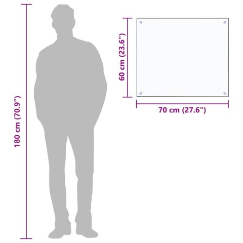 PANEL OCHRONNY DO KUCHNI PRZEZROCZYSTY 70X60CM SZKŁO