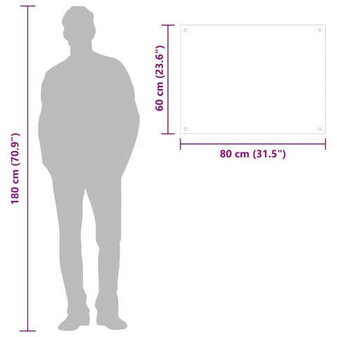 PANEL OCHRONNY DO KUCHNI PRZEZROCZYSTY 80X60CM SZKŁO