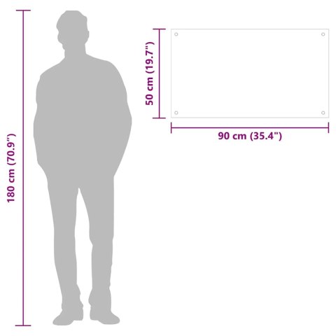 PANEL OCHRONNY DO KUCHNI PRZEZROCZYSTY 90X50CM SZKŁO