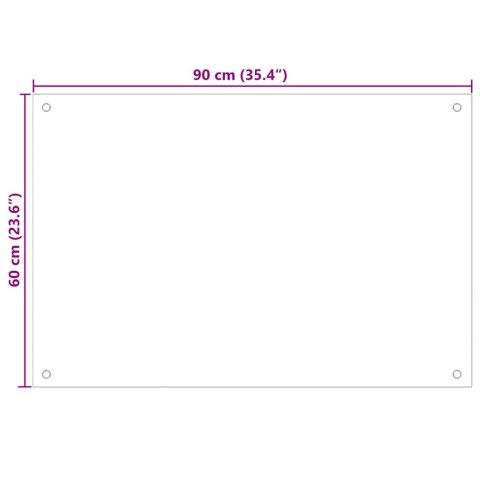 PANEL OCHRONNY DO KUCHNI PRZEZROCZYSTY 90X60CM SZKŁO