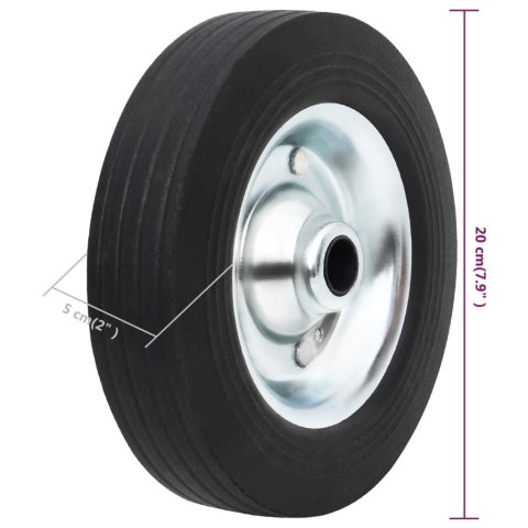 KÓŁKO DO KOŁA PODPOROWEGO Ø20X5CM GUMA I STAL