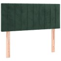 ŁÓŻKO KONTYNENTALNE Z MATERACEM I LED ZIELONY AKSAMIT 90X200CM