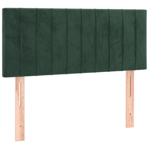 ŁÓŻKO KONTYNENTALNE Z MATERACEM I LED ZIELONY AKSAMIT 90X200CM