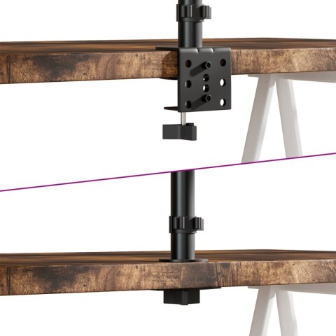 STOJAK NA DWA MONITORY CZARNY STALOWY VESA 75/100MM