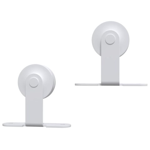 SYSTEM DO MONTAŻU DRZWI PRZESUWNYCH 200CM STALOWY BIAŁY