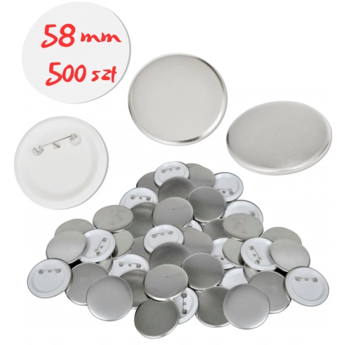 500 PRZYPINEK 58MM DO NADRUKU IDEALNE NA EVENTY
