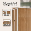 SZOPA OGRODOWA MOCOWANA DO ŚCIANY BRĄZOWA 118X100X178CM