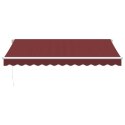 RĘCZNIE ZWIJANA MARKIZA OGRODOWA BURGUNDOWA 350X250CM