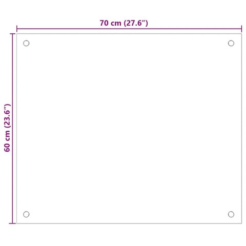 PANEL OCHRONNY DO KUCHNI CZARNY 70X60CM SZKŁO HARTOWANE