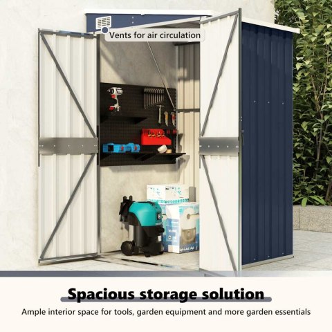 SZOPA OGRODOWA MOCOWANA DO ŚCIANY ANTRACYTOWA 118X100X178CM