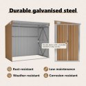 SZOPA OGRODOWA MOCOWANA DO ŚCIANY BRĄZOWA 118X194X178CM