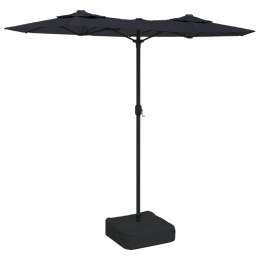 PODWÓJNY PARASOL OGRODOWY CZARNY 316X240CM