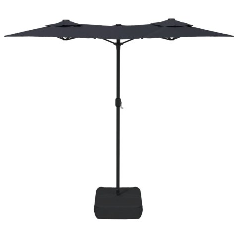 PODWÓJNY PARASOL OGRODOWY CZARNY 316X240CM