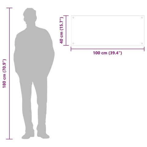 PANEL OCHRONNY DO KUCHNI CZARNY 100X40CM SZKŁO HARTOWANE