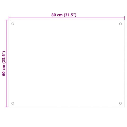 PANEL OCHRONNY DO KUCHNI CZARNY 80X60CM SZKŁO HARTOWANE