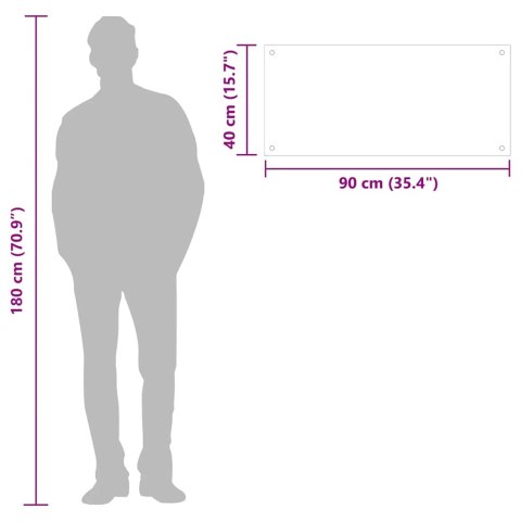 PANEL OCHRONNY DO KUCHNI CZARNY 90X40CM SZKŁO HARTOWANE