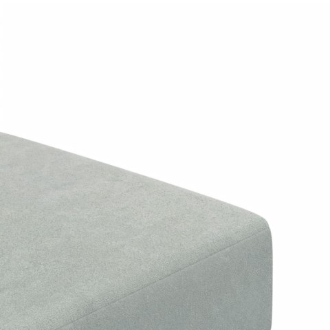 2-OS. KANAPA ROZKŁADANA Z PODNÓŻKIEM JASNOSZARA AKSAMITNA