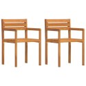 KRZESŁA OGRODOWE 2 SZT. 36X46X85CM LITE DREWNO AKACJOWE