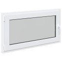 OKNO PIWNICZNE "RISOR" 110X70CM UCHYLNO-ROZWIERNE DIN LEWE BIAŁE
