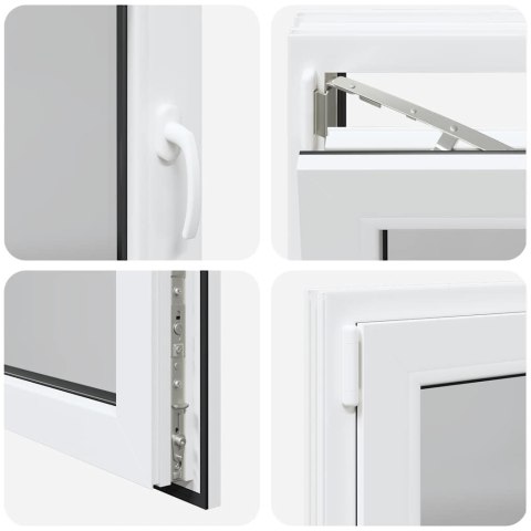 OKNO PIWNICZNE "RISOR" 110X70CM UCHYLNO-ROZWIERNE DIN LEWE BIAŁE