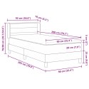 ŁÓŻKO Z POJEMNIKIEM Z MATERACEM CIEMNOSZARY 90X200CM TKANINA WEZGŁOWIE Z WZOREM LINII CIEMNOSZARE 90CM TKANINA