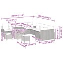 VidaXL Zestaw 13-Częściowy Sof Ogrodowych z Poduszkami z Polirattanu w Kolorze Czarnym, vidaXL Sofa Ogrodowa 2-osobowa z Poduszk