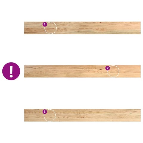 PARAPETY 2 SZT. SUROWE 140X15X2CM LITE DREWNO DĘBOWE