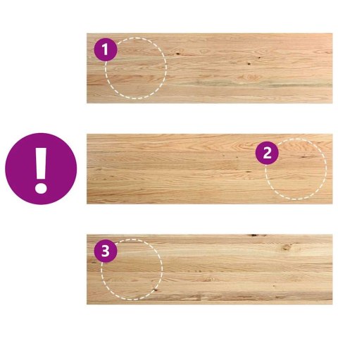 VidaXL Parapety 2 szt., surowe, 140x40x2 cm, lite drewno dębowe