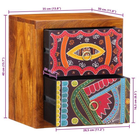 SZAFKA NOCNA 35X30X40CM LITE DREWNO AKACJOWE