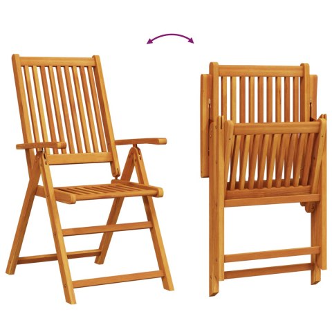 ZESTAW OBIADOWY DO OGRODU 7 CZĘŚCI Z SOLIDNEGO AKACJOWEGO DREWNA