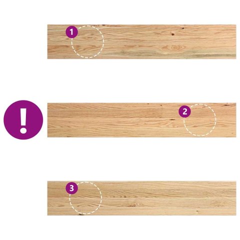 PARAPETY 2 SZT. SUROWE 110X20X2CM LITE DREWNO DĘBOWE