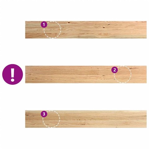 PARAPETY 2 SZT. SUROWE 140X20X2CM LITE DREWNO DĘBOWE