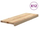 STOPNIE SCHODOWE 12 SZT. SUROWE 70X30X2CM LITE DREWNO DĘBOWE