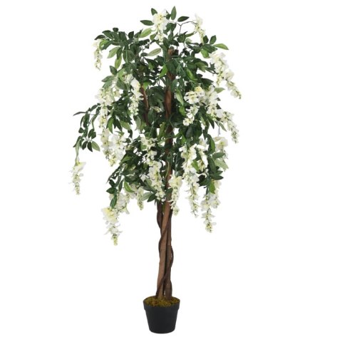 SZTUCZNA WISTERIA 840 LIŚCI 120CM ZIELONO-BIAŁA