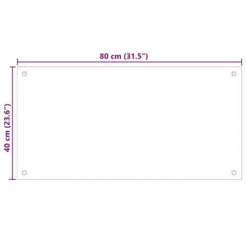 PANELE OCHRONNE DO KUCHNI BIAŁE 2 SZT. 80X40CM SZKŁO