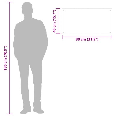 PANELE OCHRONNE DO KUCHNI BIAŁE 2 SZT. 80X40CM SZKŁO