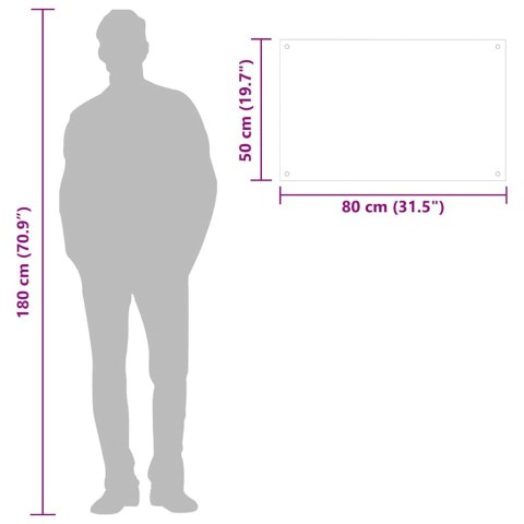 PANELE OCHRONNE DO KUCHNI BIAŁE 2 SZT. 80X50CM SZKŁO