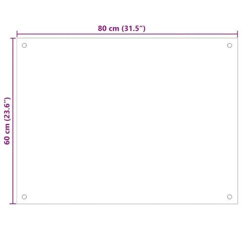 PANELE OCHRONNE DO KUCHNI BIAŁE 2 SZT. 80X60CM SZKŁO
