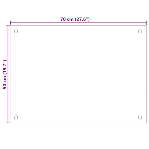 PANELE OCHRONNE DO KUCHNI PRZEZROCZYSTE 2 SZT. 70X50CM SZKŁO