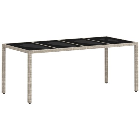 9-CZĘŚCIOWY ZESTAW JADALNIANY DO OGRODU JASNOSZARY POLIRATTAN