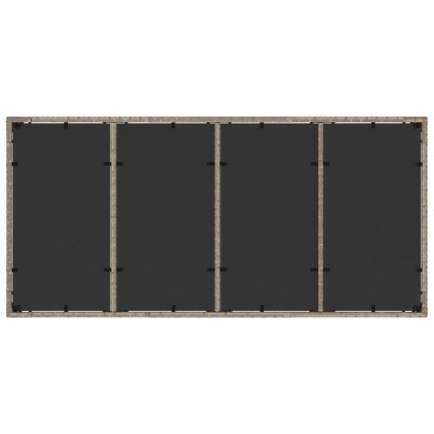 9-CZĘŚCIOWY ZESTAW JADALNIANY DO OGRODU JASNOSZARY POLIRATTAN