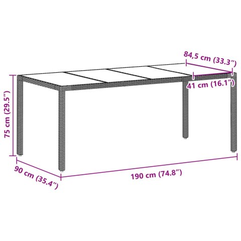 9-CZĘŚCIOWY ZESTAW JADALNIANY DO OGRODU JASNOSZARY POLIRATTAN